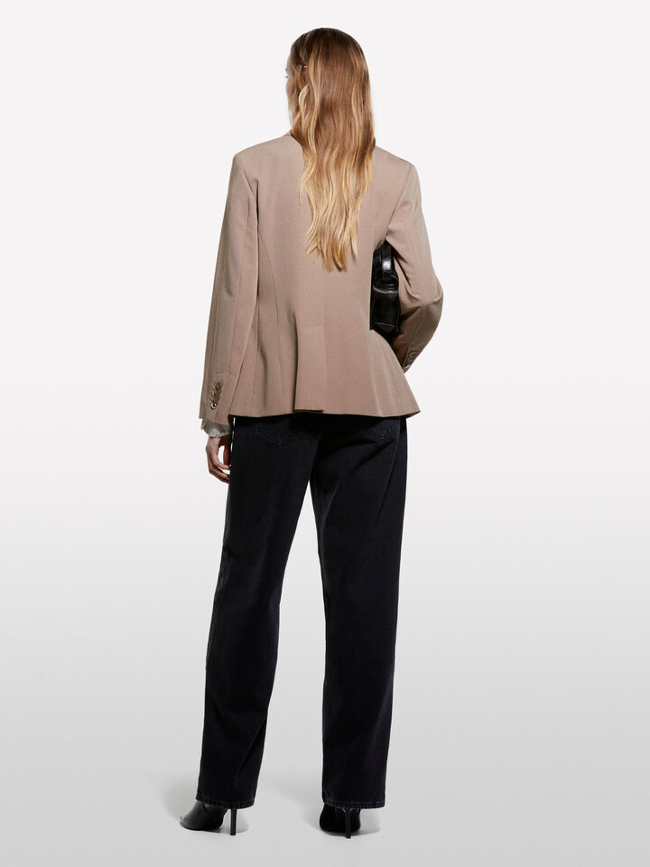 Brown blazer with gold buttons - women's blazers - Brown | Sisley image number 2